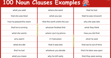 150+ Noun Clauses Examples in English with Images