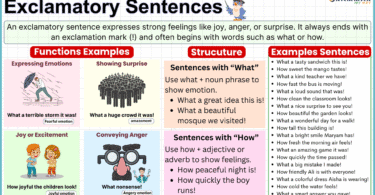 Exclamatory Sentences in English grammar: Definition and Examples